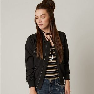 Gilded Intent Black Bomber Jacket